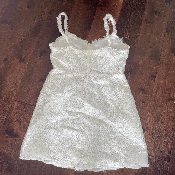 storia white eyelet summer sun dress size large - Picture 2 of 3